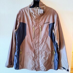 Spyder Men's Tan and Black ski Jacket